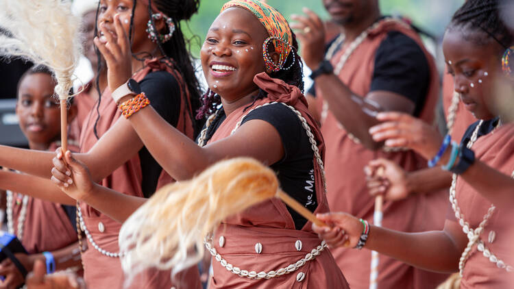 African Music and Cultural Festival People dancing at the African Music and Cultural Festival.