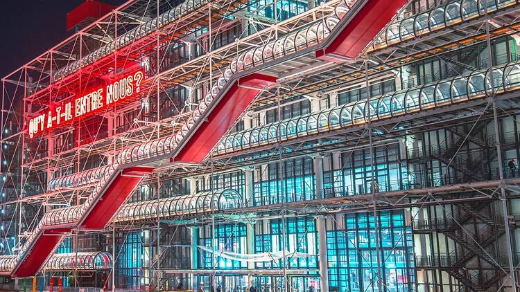 Night time at Centre Pompidou, Paris
