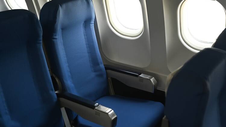 Empty aeroplane seat
