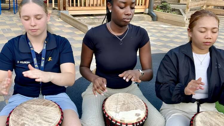 Djembe drumming class at Riverside Studios