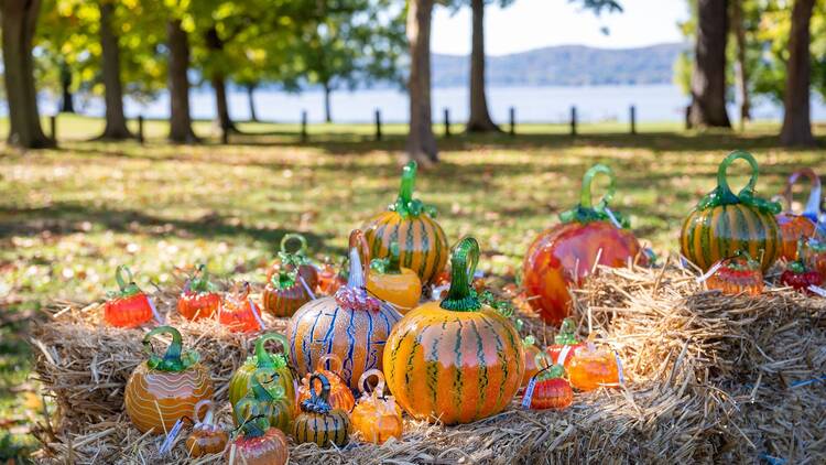 glass blown pumpkins