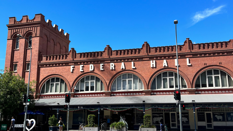 Adelaide Central Market Exterior of brick hall