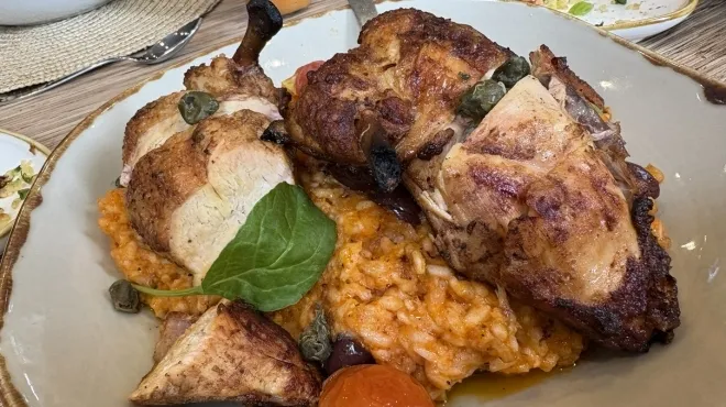 Lacuna chicken meal at Sun the Maslow in Sandton