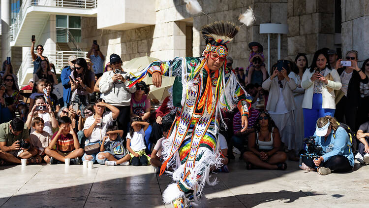 Wildhorse Native American Association performing at Celebrating Indigenous Peoples’ Day at the Getty Center.