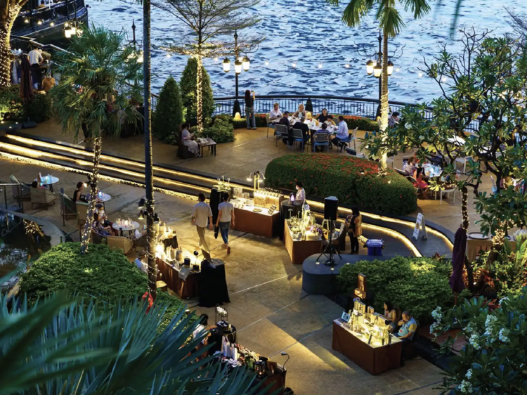 Street food buffet under the stars at Shangri-La Bangkok