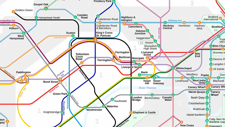 Snowball, accessible tube map in London