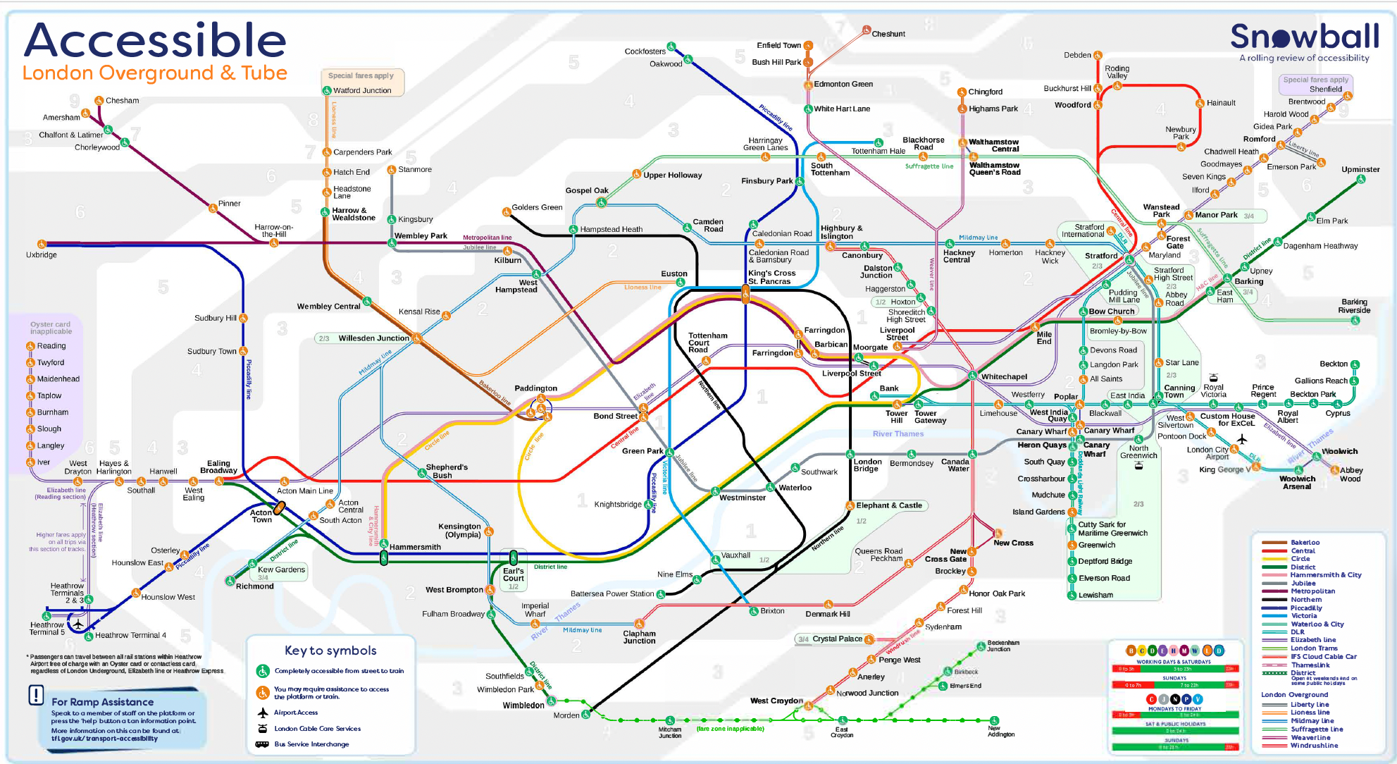 Snowball, accessible tube map in London