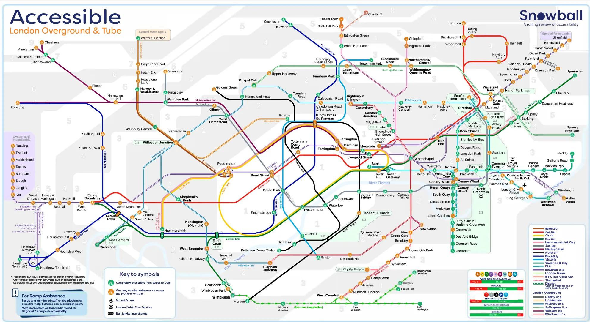 Snowball, accessible tube map in London