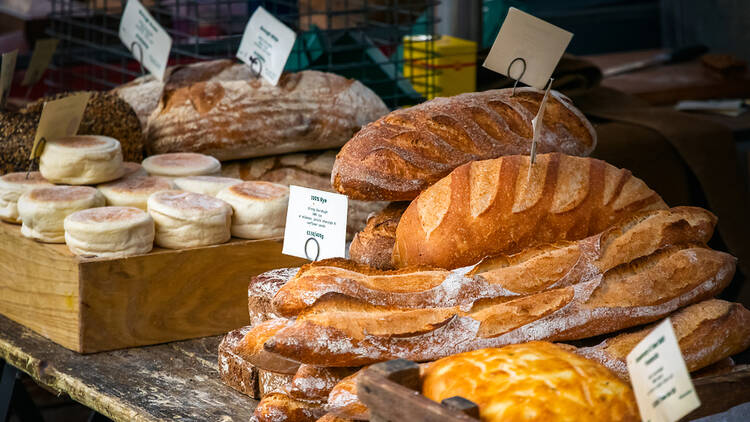 Bakery in London with sourdough bread
