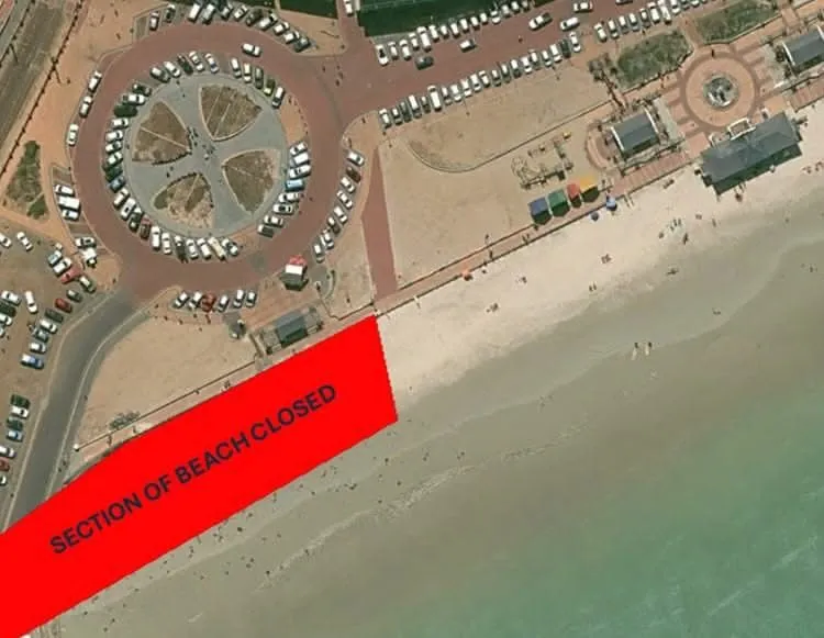 Muizenberg beach closure