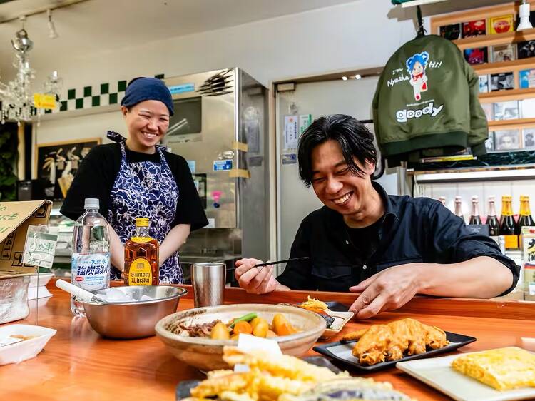 「スーパー」飲みする。