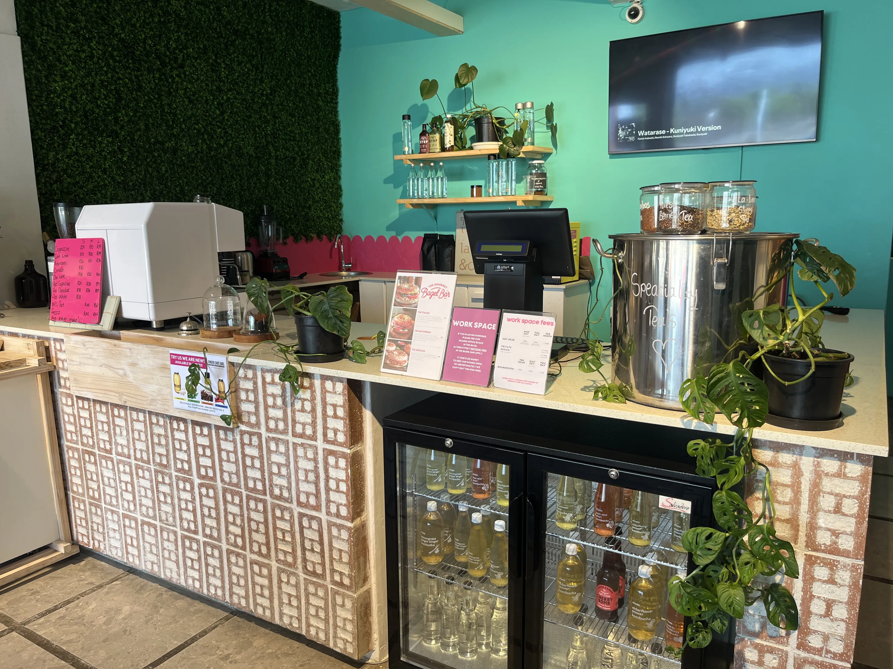 The bagel bar inside the So Purist in Linden