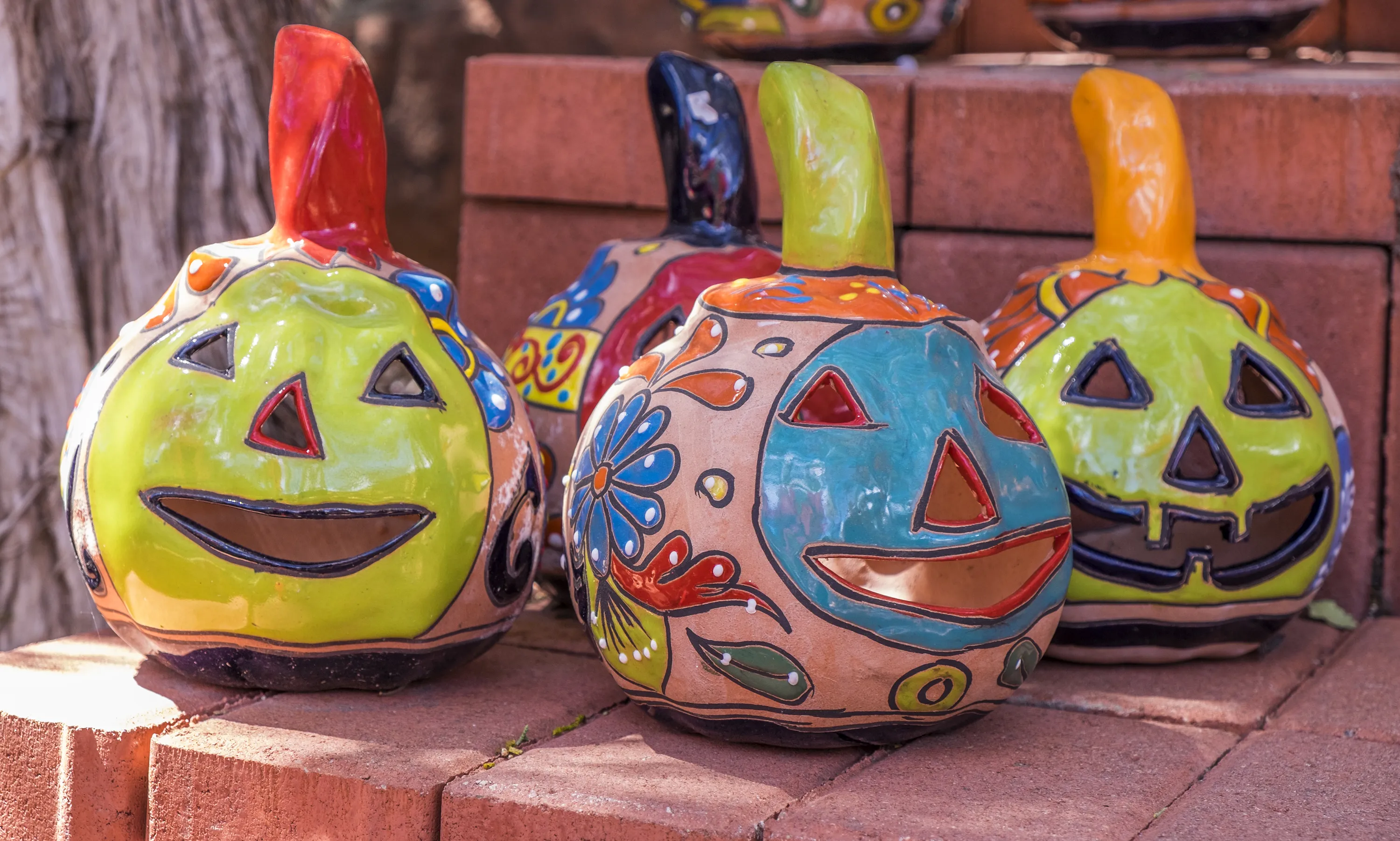 Colorful Clay Pumpkins