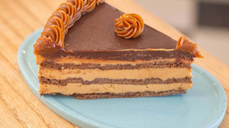 Chocotorta con dulce de leche en Bilbo Café