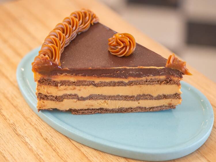 Chocotorta con dulce de leche en Bilbo Café