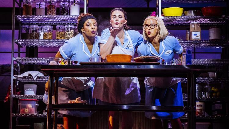 Waitress musical cast on stage