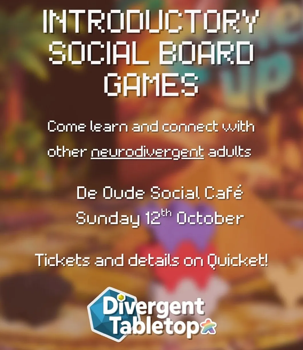 Neurodivergent Social Board Games hosted by Divergent Tabletop