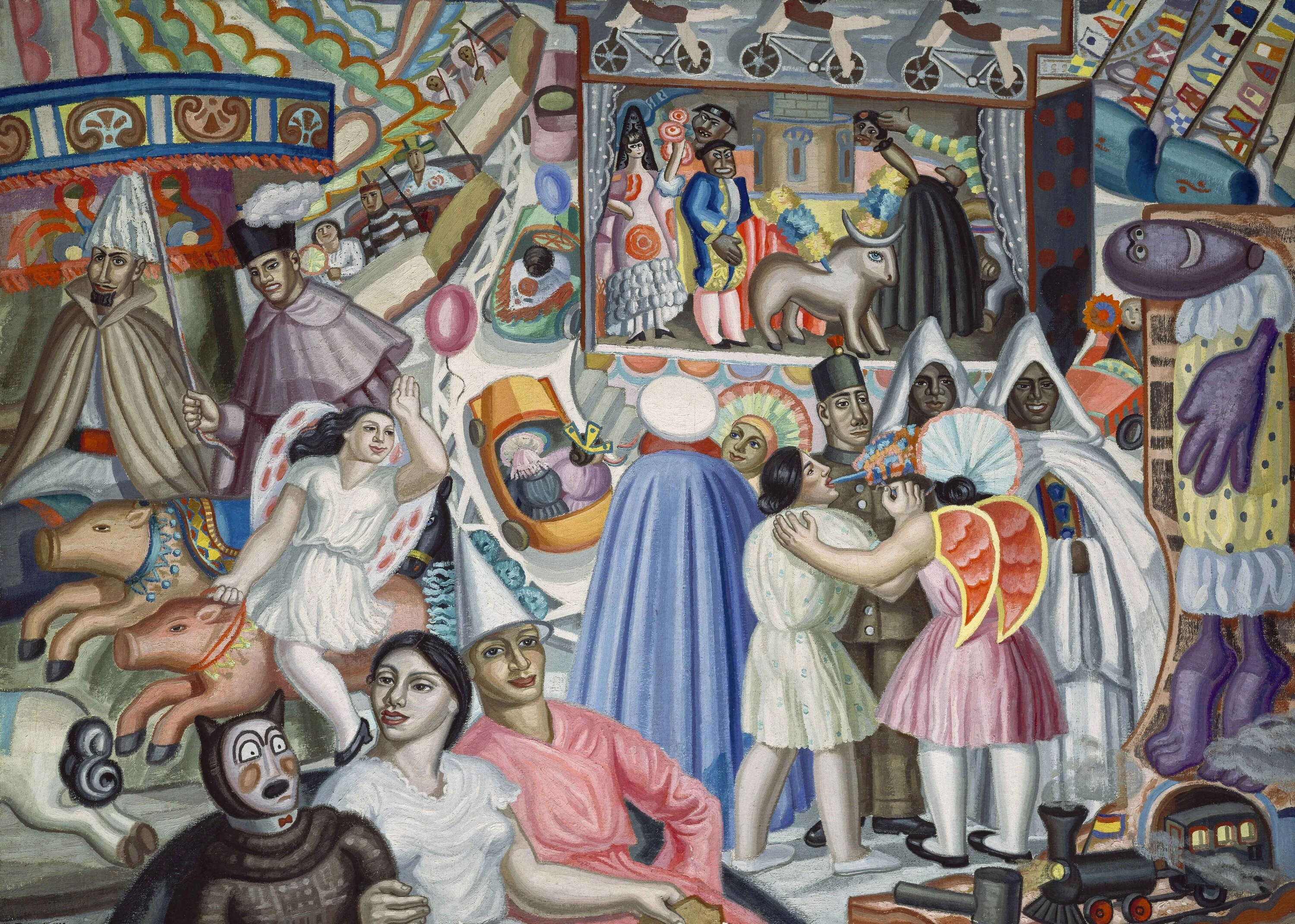 Kermesse (1928), Maruja Mallo. Centre Pompidou, Mus&eacute;e Goya