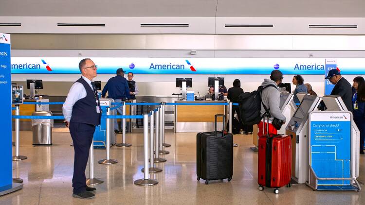 Baggage drop at American Airlines