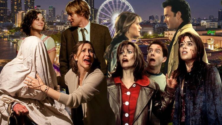 Swap haunted houses for horror classics on the riverbank, where screams echo softly across the water
