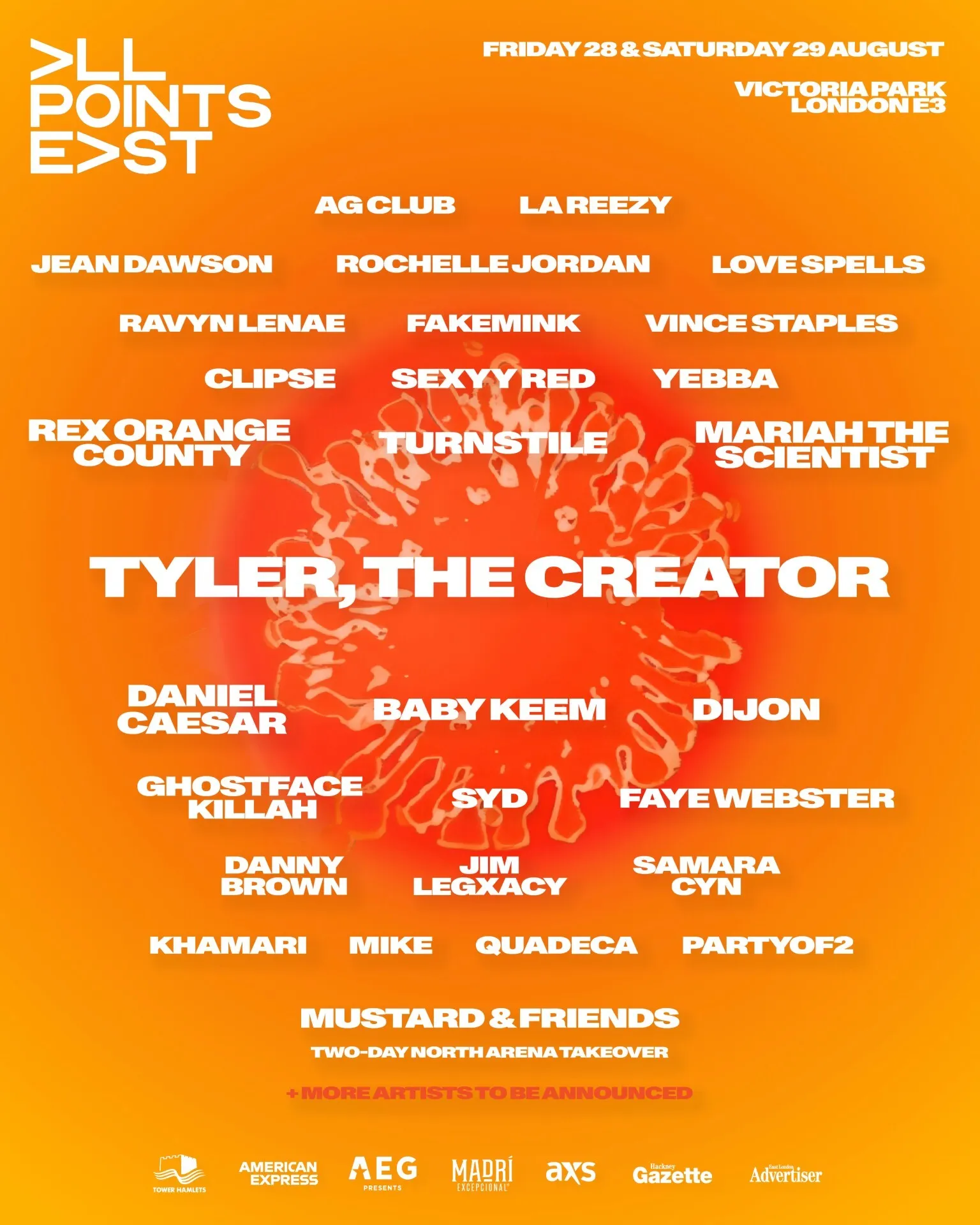 All Points East lineup, Tyler, the Creator