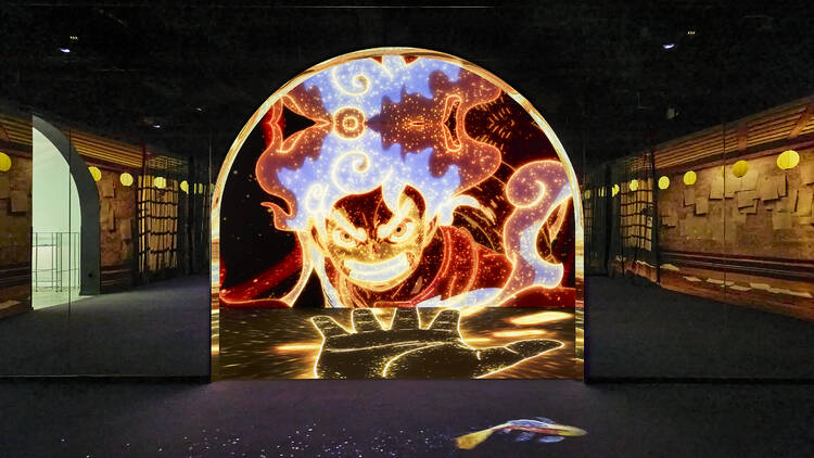 A digital image of Monkey D. Luffy on a digital screen.