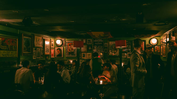 A moody underground bar