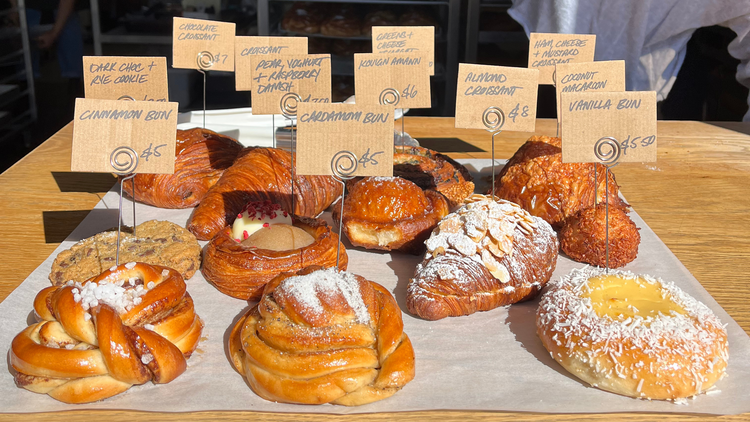 Under Bakery Row of pastries