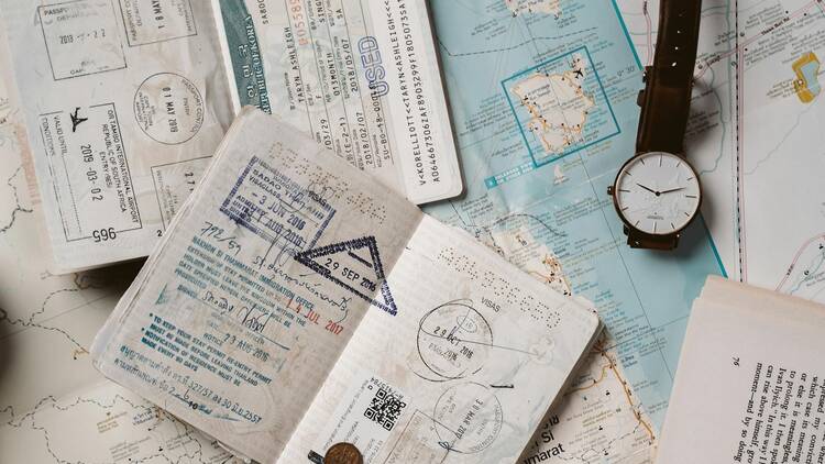 Passports with stamps