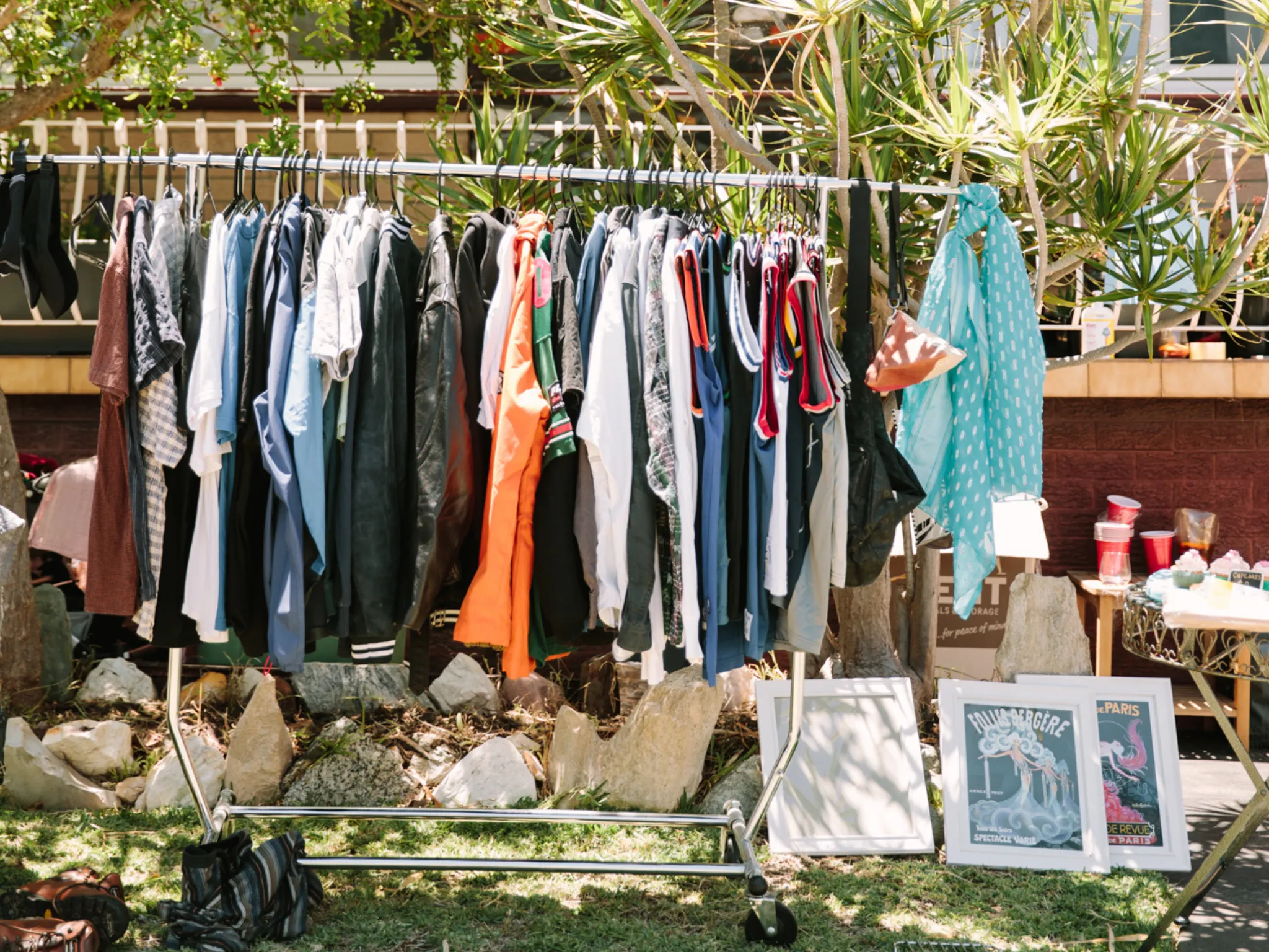 Garage Sale clothes rack