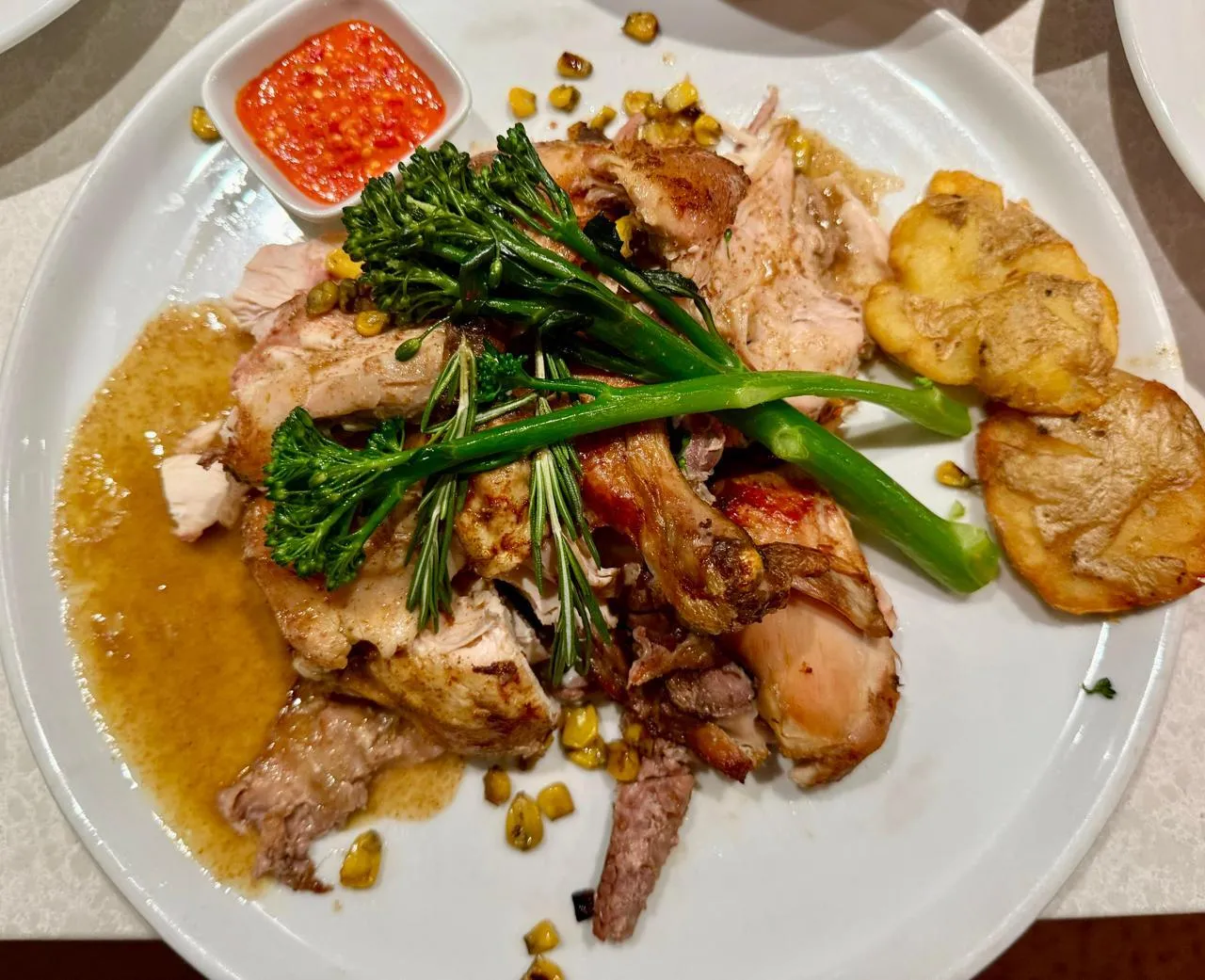 Free-range half-grilled chicken from Carne
