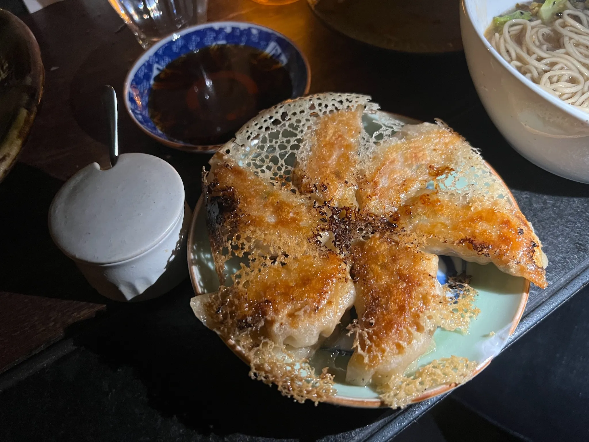 One of the lackluster plates of gyoza I ate at RVR.
