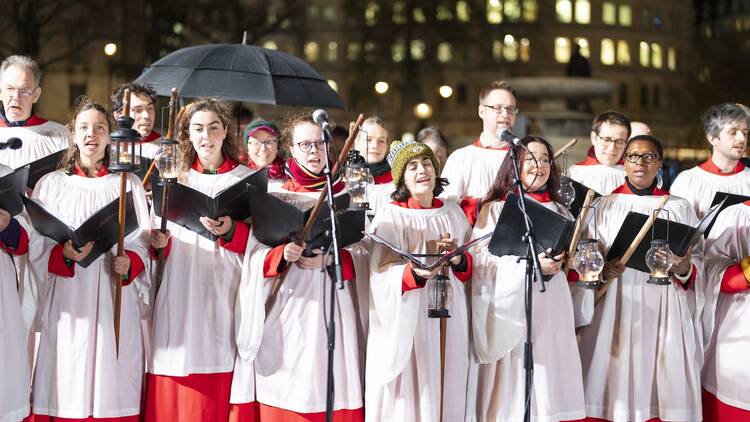 Sing some carols in Trafalgar Square