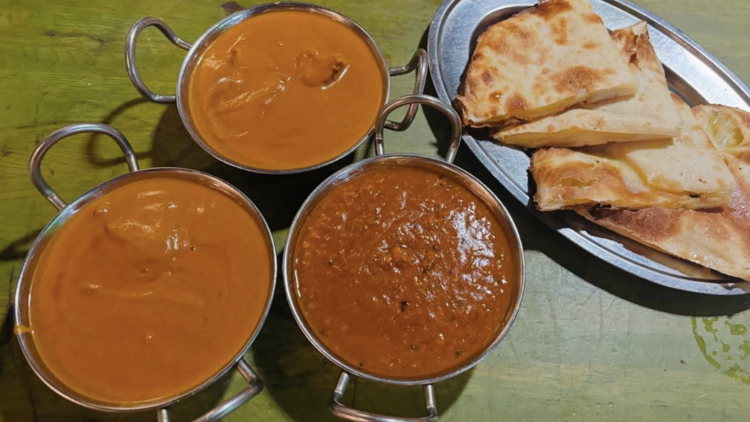 Curry and naan