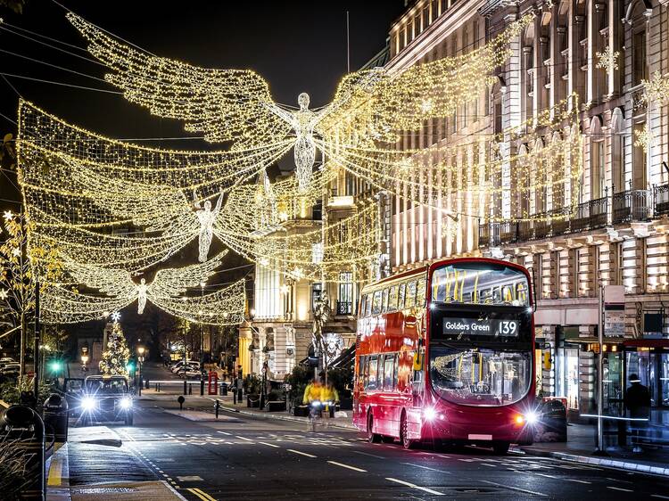 Go on a Christmas light bus tour