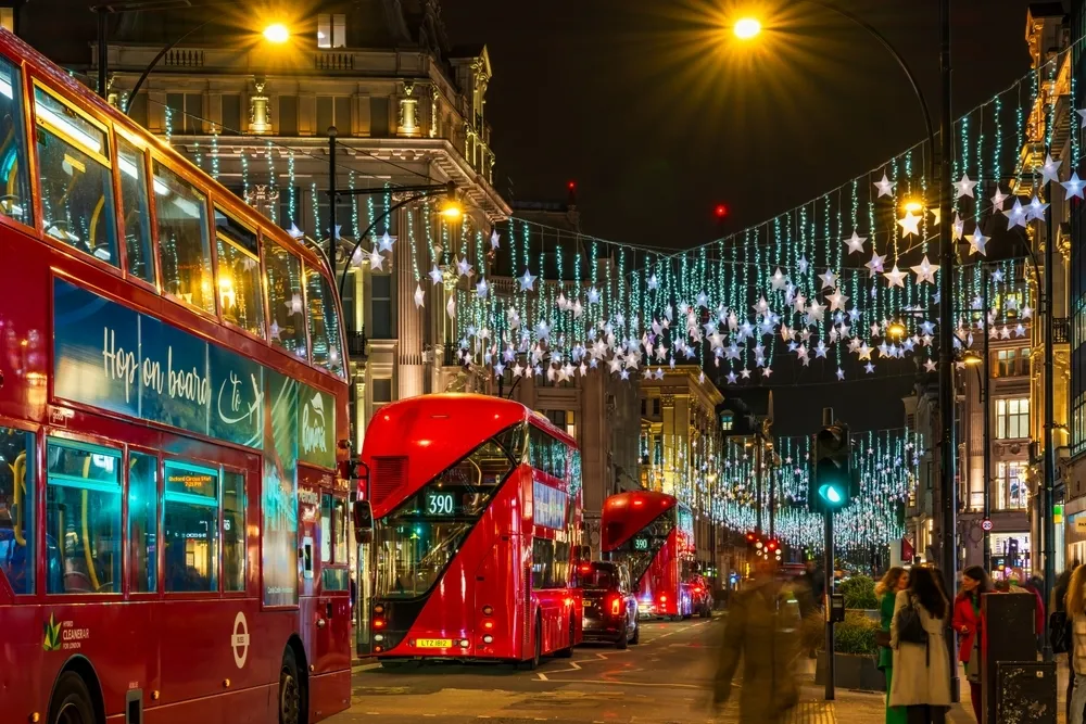 Oxford Street Christmas lights in London