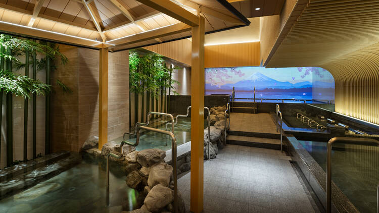 Direct access to Umekita Onsen Ren Wellbeing Park