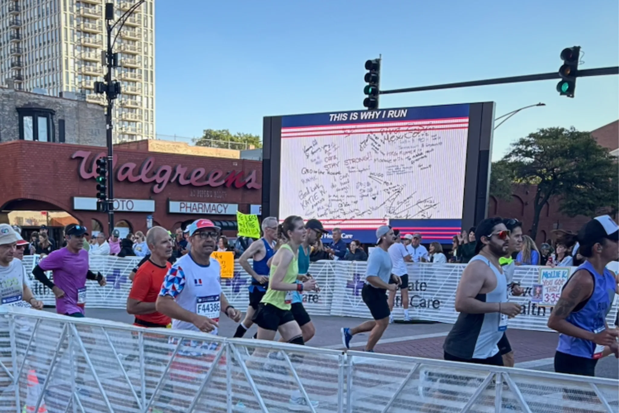 Runners competing at the Chicago Marathon 2025.