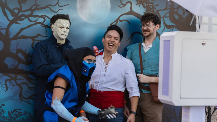 Haunted Little Tokyo Costumed guests at the Haunted Little Tokyo Block Party.