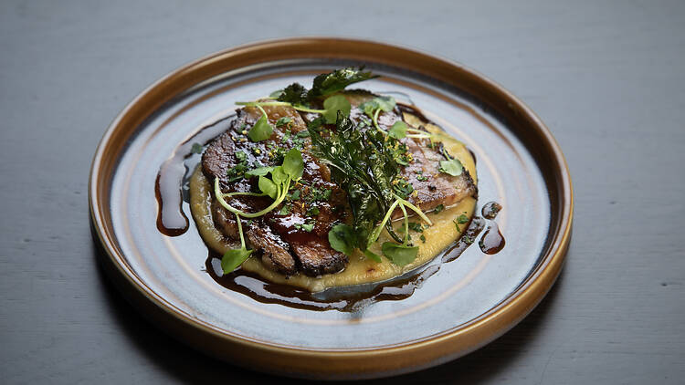Braised short rib and polenta at Cameron House
