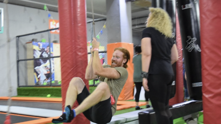 Retro Recess trampoline and laser tag