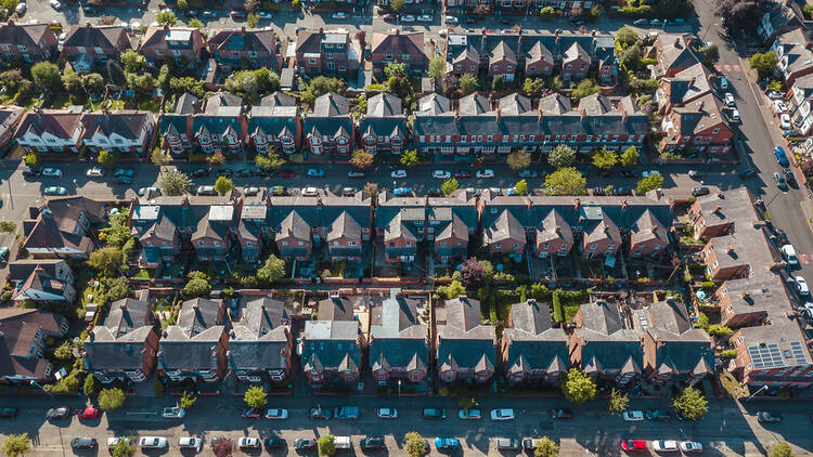 London houses from above