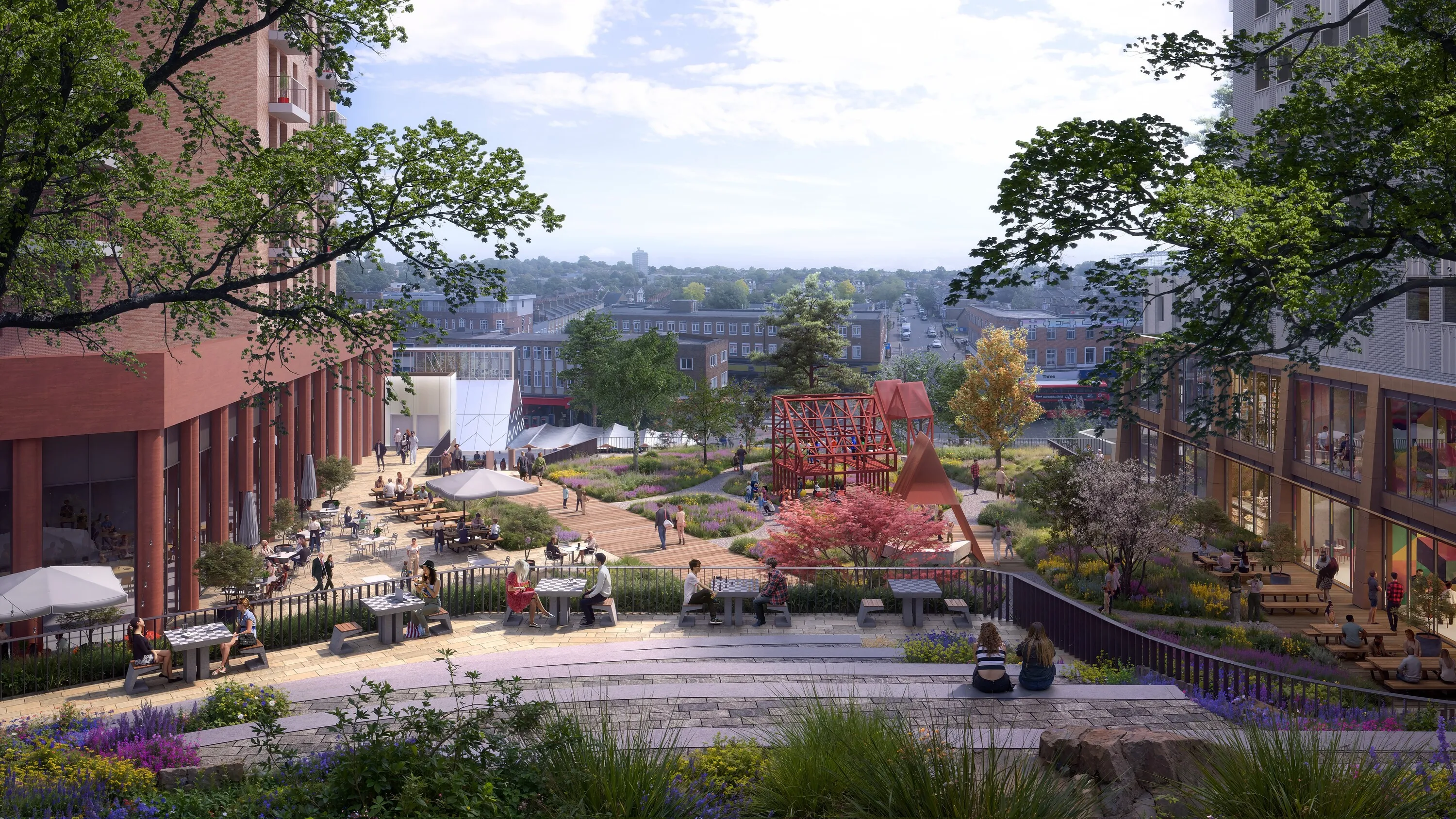 CGI of the Lewisham shopping centre