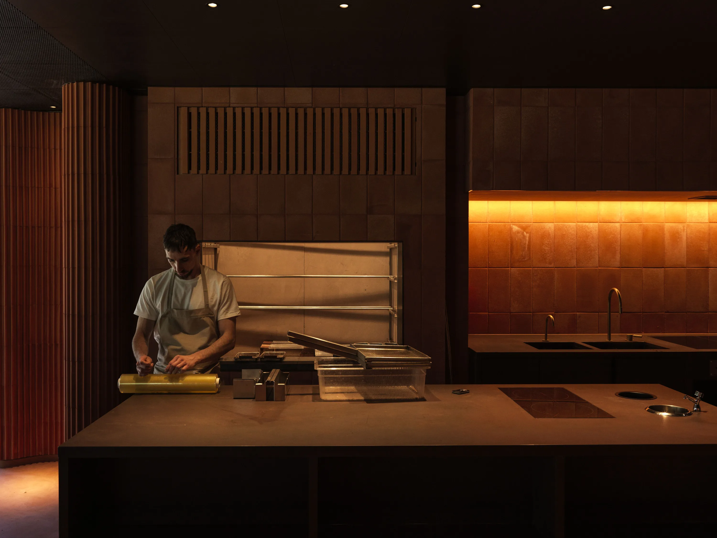 The kitchen at Yiaga.