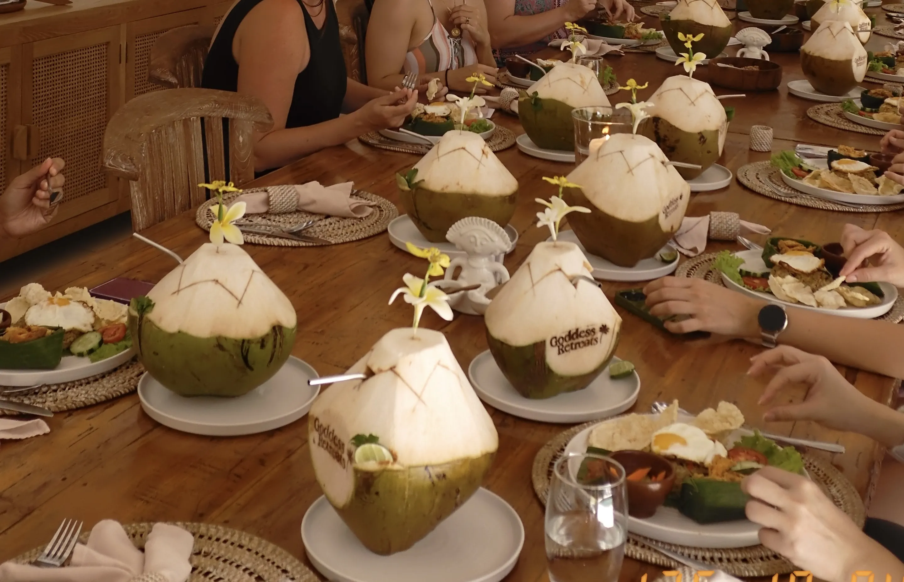 lunch at Goddess Retreats