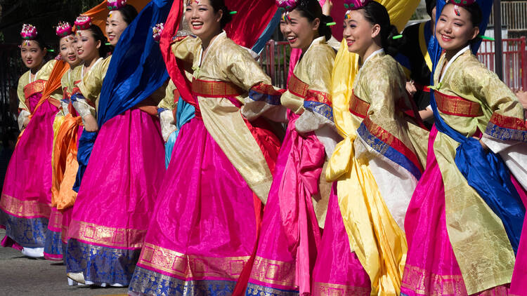 : Korean dancers participate at 40th LA Korean Festival