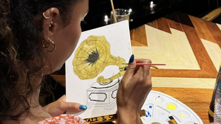 Jazz and Strokes painting party