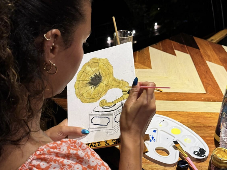 Jazz and Strokes painting party