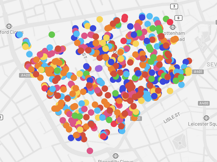 A brand new London map has launched that celebrates the history of Soho