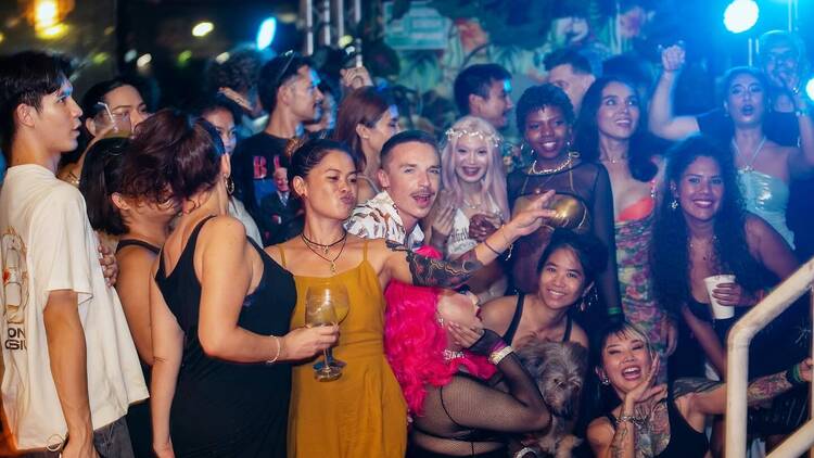 Dance along Klong Phi Lok where ghostly lights and eerie reflections set the spooky scene